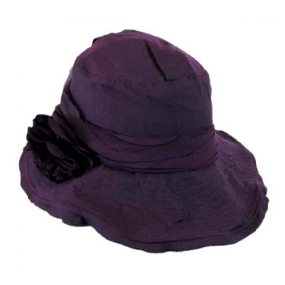 NWT JEANNE SIMMONS Womens Summer Hat with Bendable Wired Brim Purple main image 3